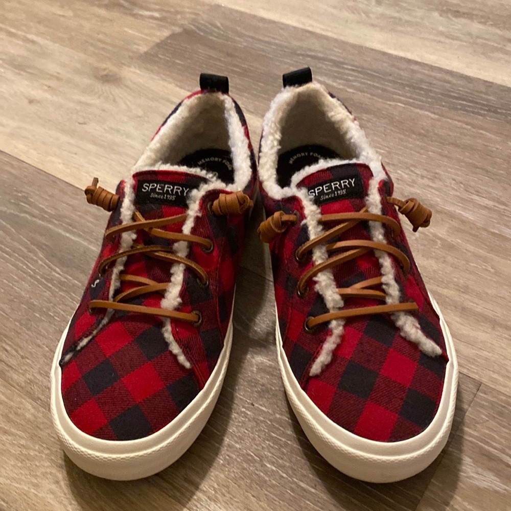 Sperry Buffalo Plaid Slip-ons